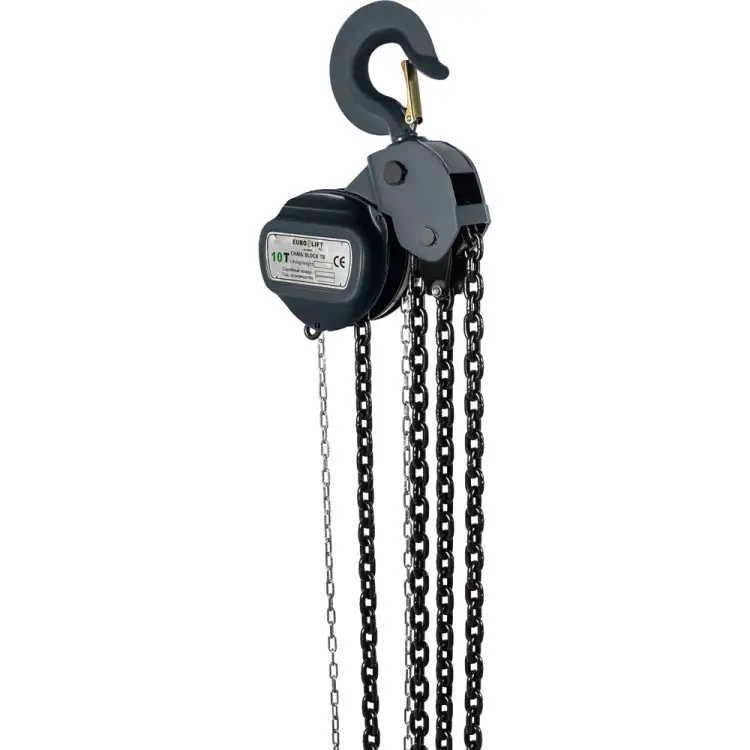 Ручная шестеренная стационарная таль EURO-LIFT ТВ - 10.0тн ТРШ 10/6