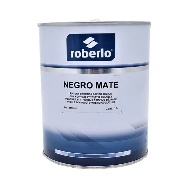 Краска ROBERLO 1k negro mate черная матовая, 1 л 61249