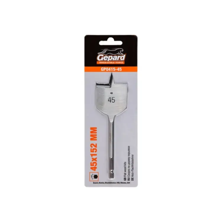 Перьевое сверло по дереву Gepard GP0415-45