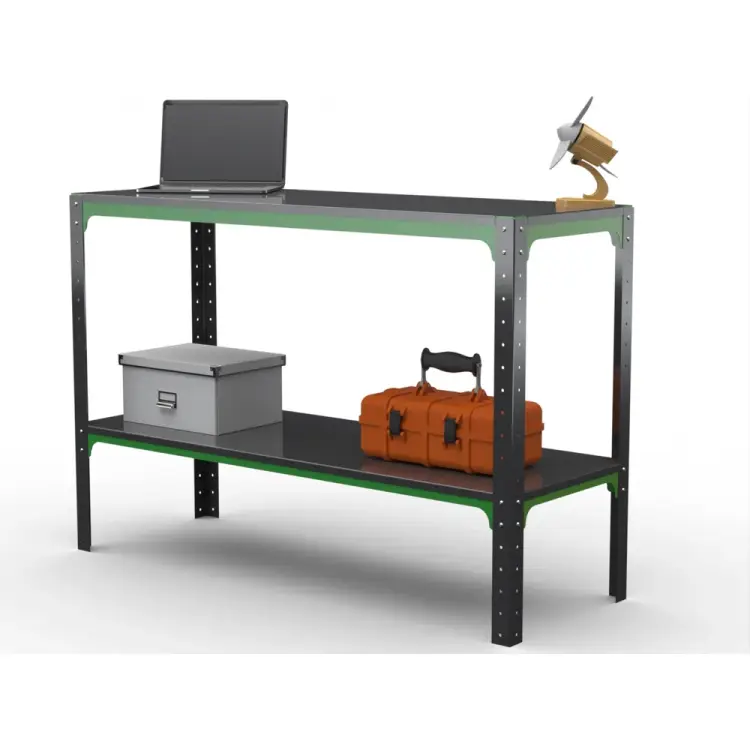 Стол-верстак ООО Металекс серия KIT 950х1200х500 (одна полка) (серо-зеленый) 204012