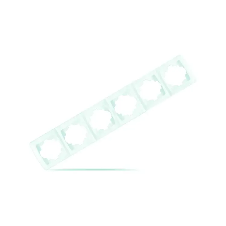 Горизонтальная шестиместная рамка UNIVersal Маргарита 1085