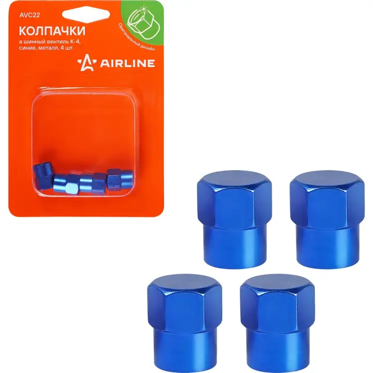 Колпачки на шинный вентиль Airline K-4 AVC22 Колпачки на шинный вентиль Airline K-4 AVC22