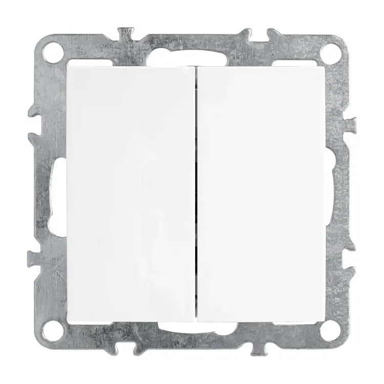 Двухклавишный выключатель STEKKER Эрна PSW10-9104-01 39312