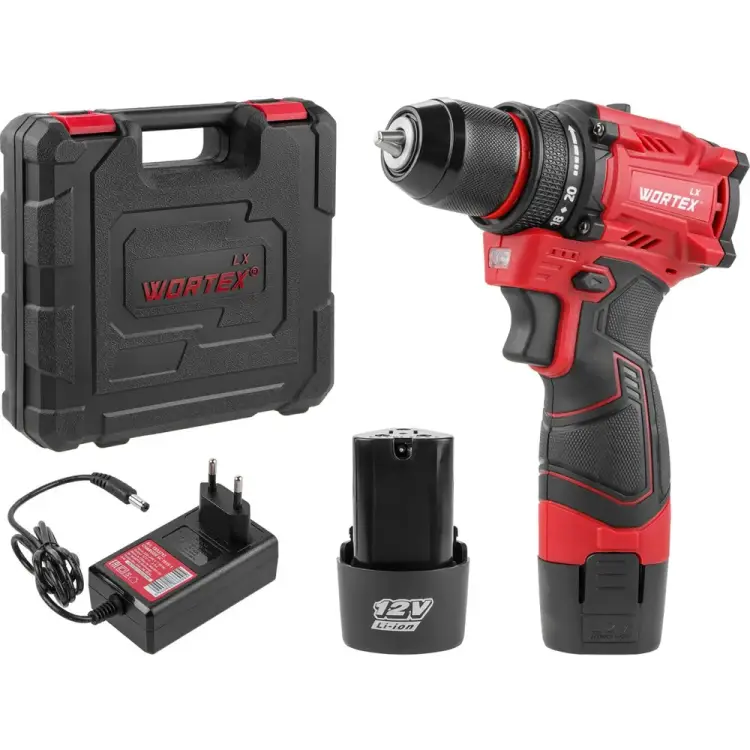 Аккумуляторная бещеточная дрель-шуруповерт WORTEX LX BD 1220 DLi 1333699 Аккумуляторная бещеточная дрель-шуруповерт WORTEX LX BD 1220 DLi 1333699