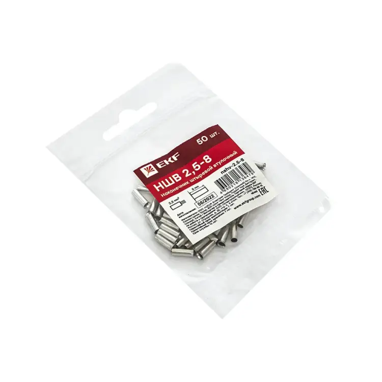 Штыревой втулочный наконечник EKF НШв 2.5-8 PROxima nshv-2.5-8 Штыревой втулочный наконечник EKF НШв 2.5-8 PROxima nshv-2.5-8