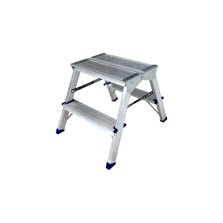 Двухсторонняя алюминиевая стремянка Алюмет ADK6202 Двухсторонняя алюминиевая стремянка Алюмет ADK6202