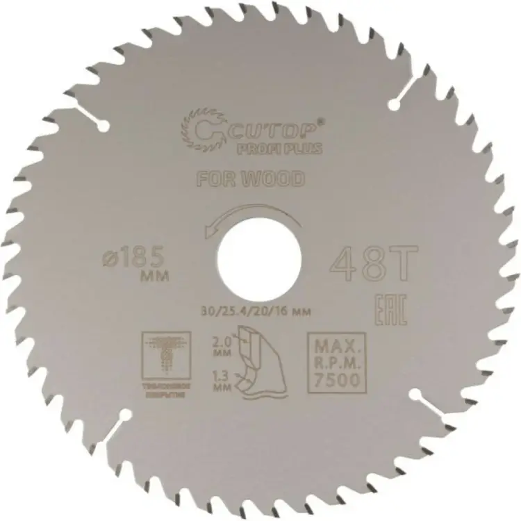 Диск пильный по дереву CUTOP Profi plus 75-18548Т