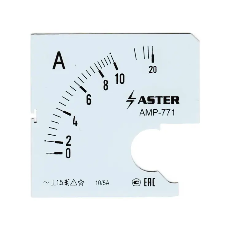 Шкала к амперметру AMP-771 ASTER SC771-10