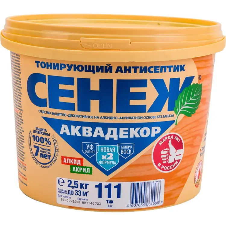 Антисептик для дерева СЕНЕЖ АКВАДЕКОР 11064