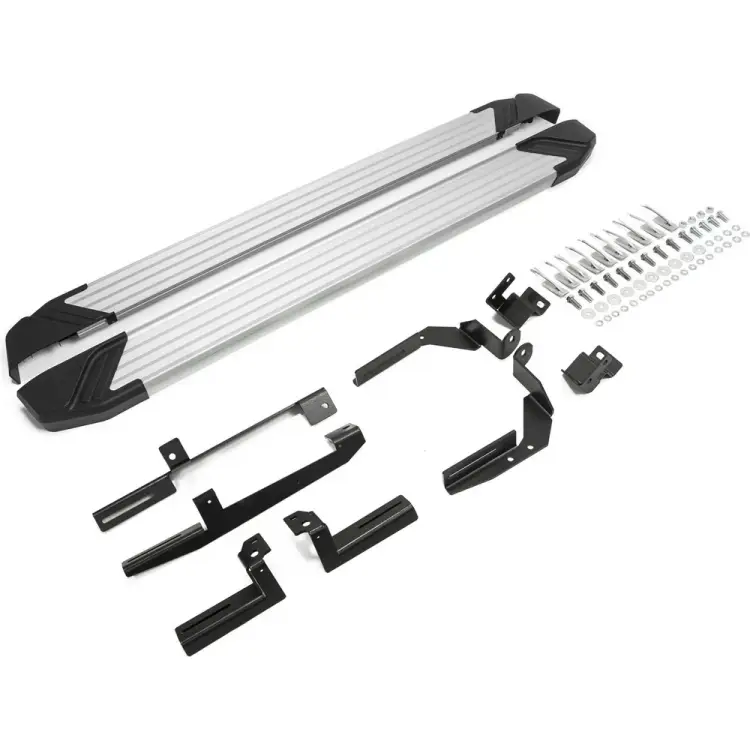 Автомобильные пороги для Kia Sorento III Prime 2015-2017 г.в. Rival Silver F180AL.2803.3