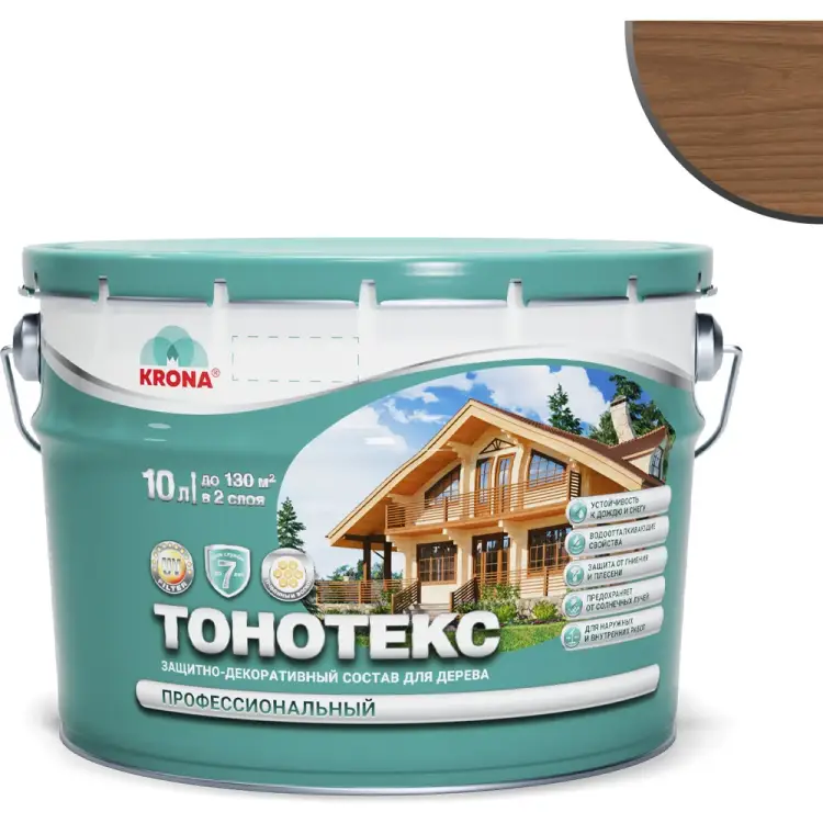 Защитно-декоративный состав для дерева KRONA Тонотекс 66339607