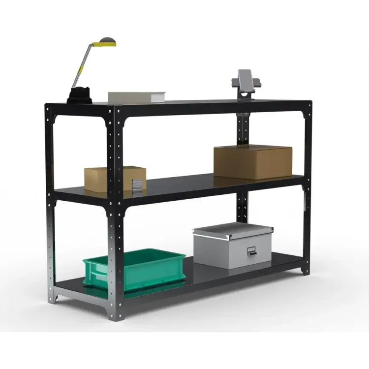 Стол-верстак ООО Металекс KIT 950х1300х500 мм, две полки, черный 205435