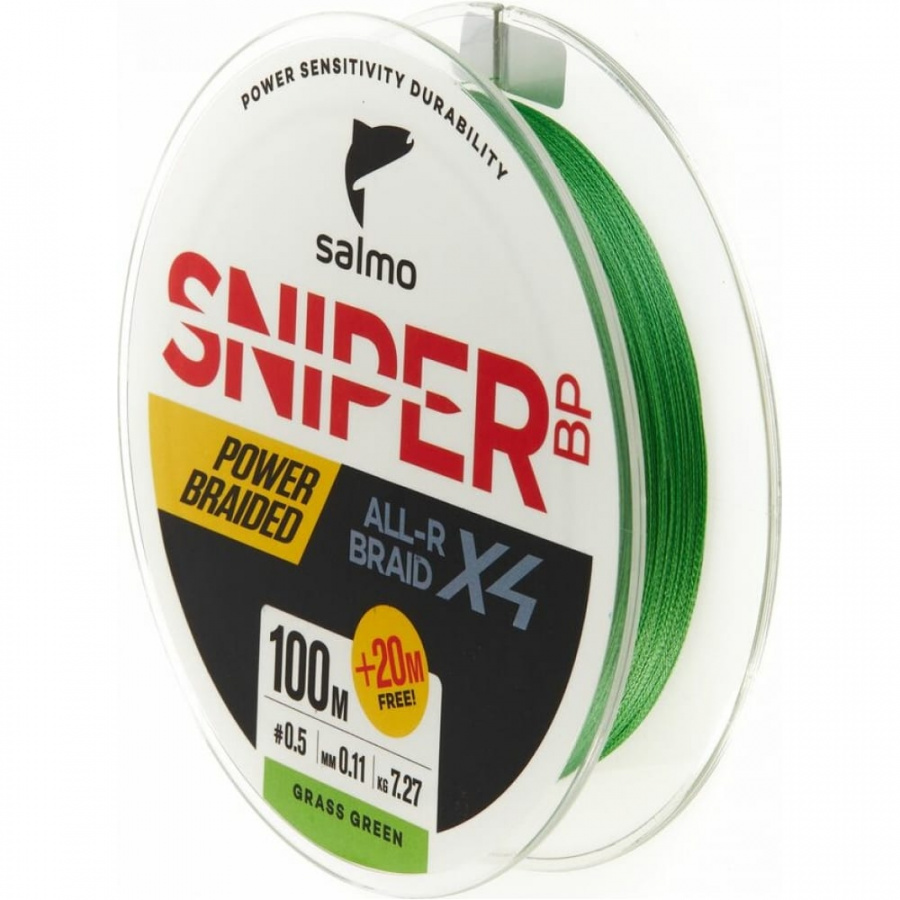 Плетеная леска Salmo Sniper BP ALL R BRAID х4 Grass Green 120/011