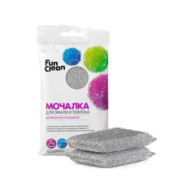 Мочалка для эмали и тефлона Fun Clean 6403