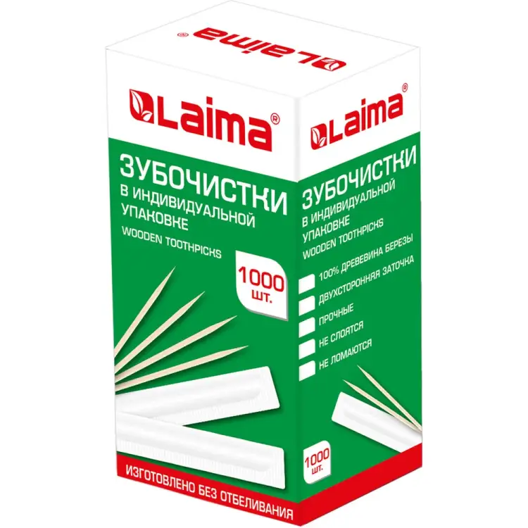 Деревянные зубочистки LAIMA 604771