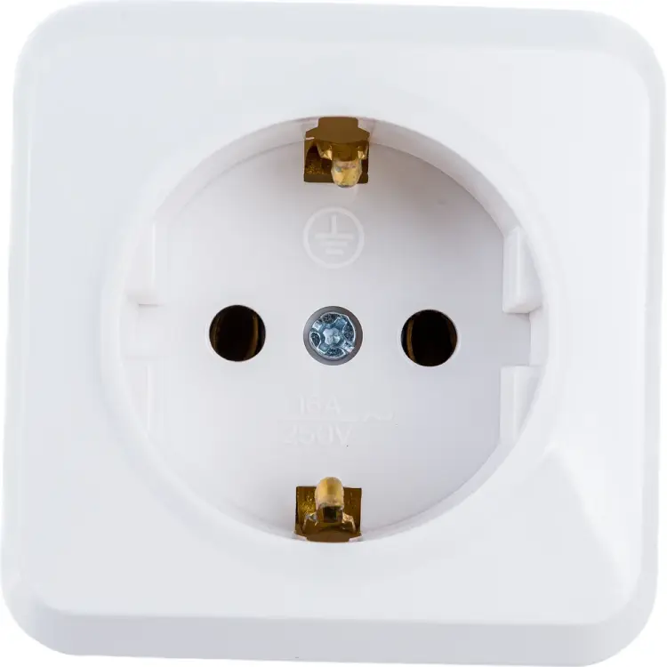 Одноместная розетка Smartbuy Юпитер SBE-03w-16-S1-Z-c