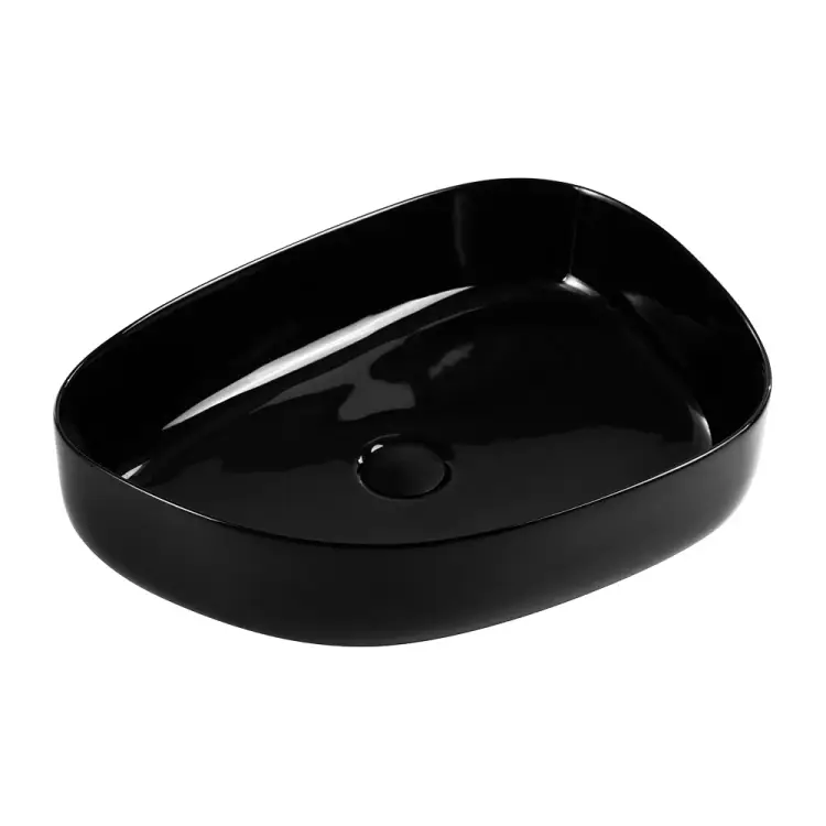 Накладная керамическая раковина BelBagno BB1435-NERO