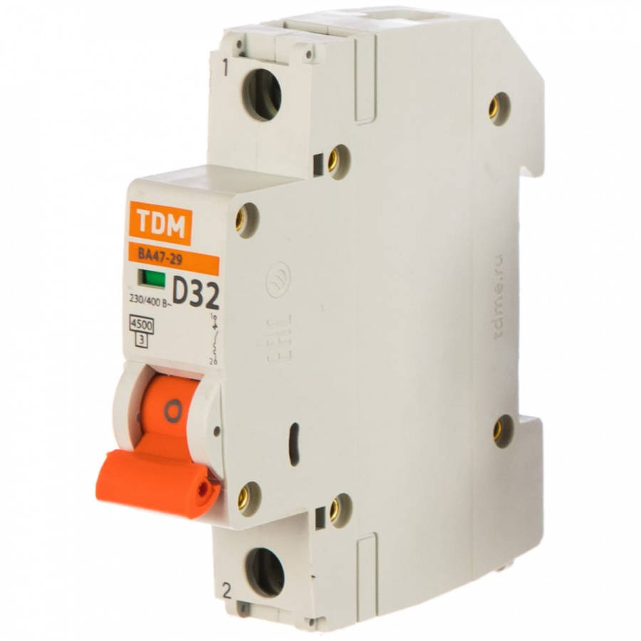Автомат TDM ВА47-29 1Р, 32 А, 4,5 кА, D