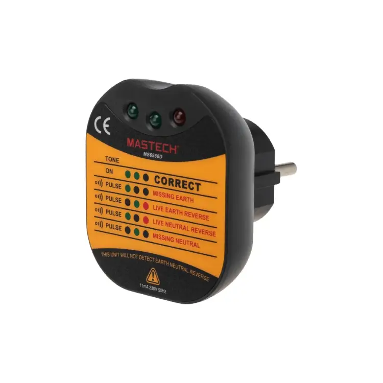 Тестер электросети для евро-розеток Mastech MS6860D 00-00000256