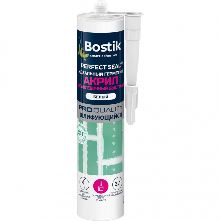 Идеальный акриловый герметик Bostik Perfect Seal Шпаклевочный быстрый