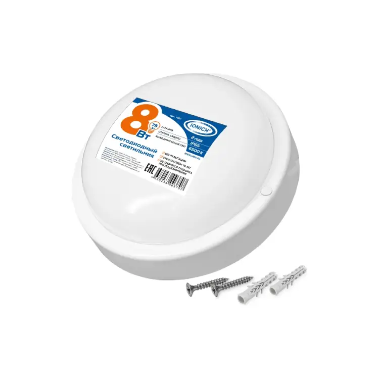 Светодиодный светильник ЖКХ IONICH ILED-SMD2835-СПП-8-650-230-6.5-IP65-R 1708R. 1463