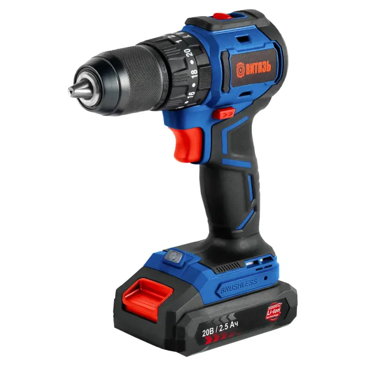 Аккумуляторная дрель-шуруповерт Витязь ДА-520-У13М (5) 18012023