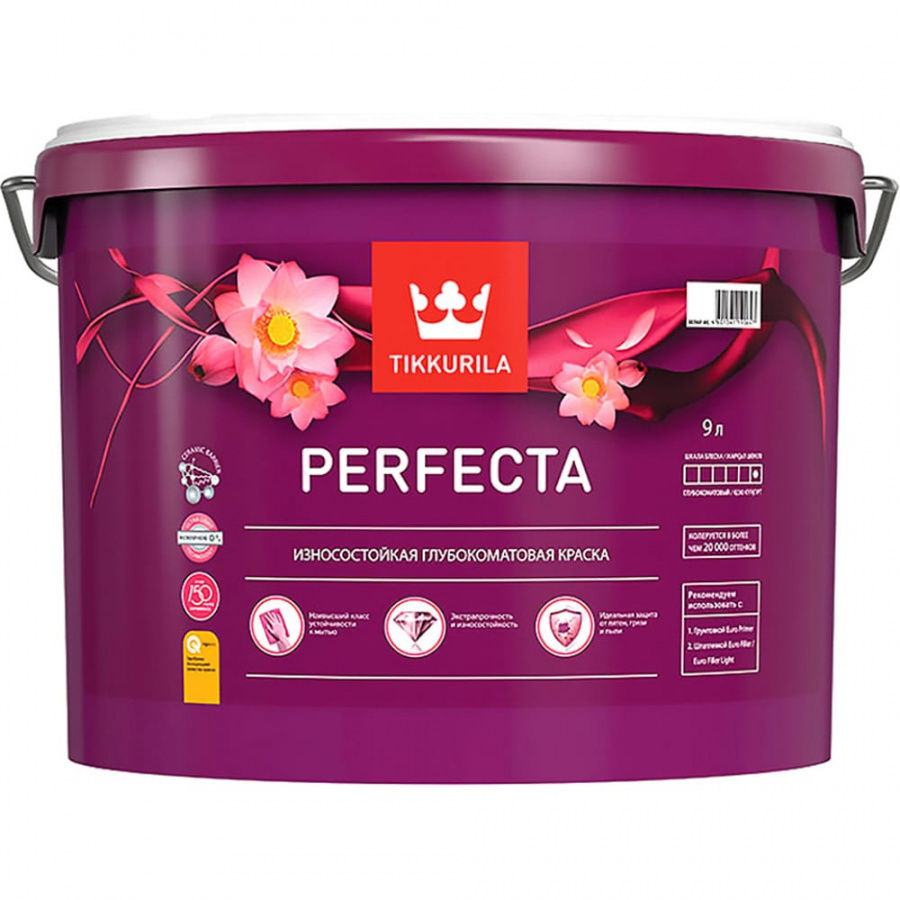 Износостойкая интерьерная краска Tikkurila PERFECTA