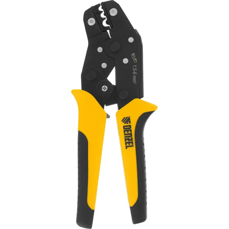 Клещи для обжима неизолированных наконечников НК и НВ, разъемов РП Denzel 17746