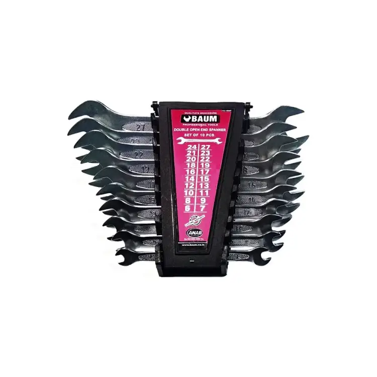 Набор рожковых ключей BAUM 6x7-24x27 мм 10-10МР Набор рожковых ключей BAUM 6x7-24x27 мм 10-10МР