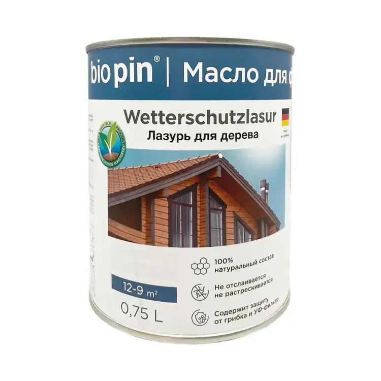 Лазурь для дерева BIO PIN 2241 Wetterschutzlasur 22411I102