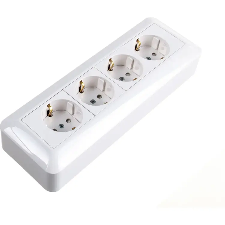 Четверная розетка Systeme Electric Прима RA16-411M-BI 285465