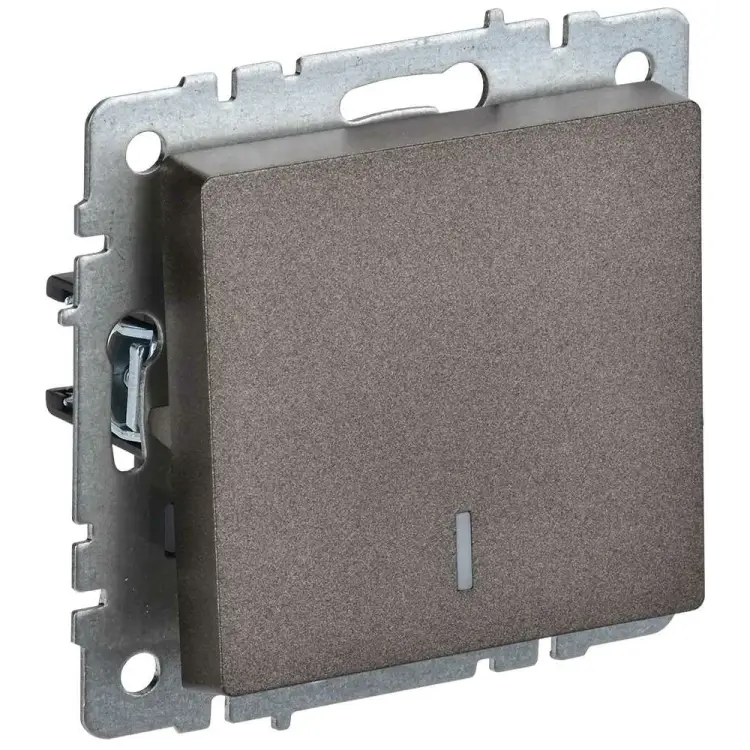 Одноклавишный выключатель IEK Brite вс10-1-1-бртб BR-V10-1-10-K45