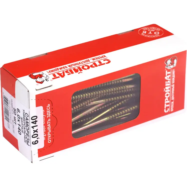 Универсальные саморезы Стройбат 6,0x140 50 шт 076381