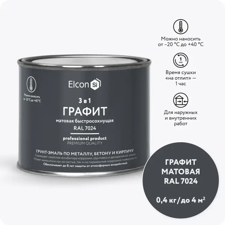 Быстросохнущая грунт эмаль Elcon 00-00463006