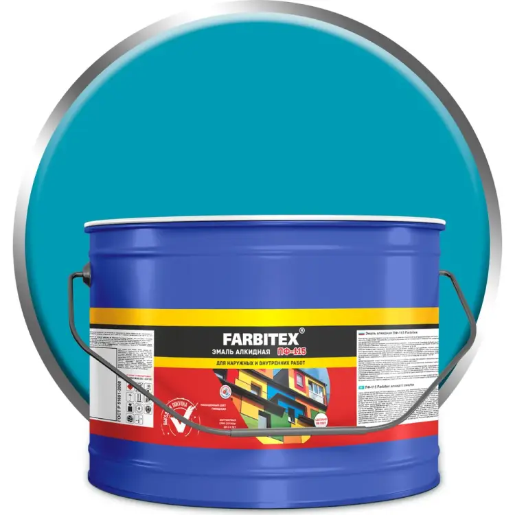 Алкидная эмаль Farbitex ПФ-115 4300005151