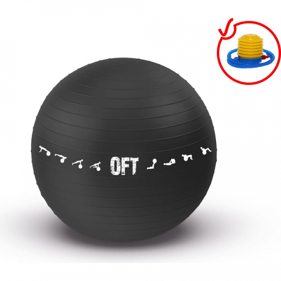 Гимнастический мяч Original FitTools FT-GBPRO-75BK