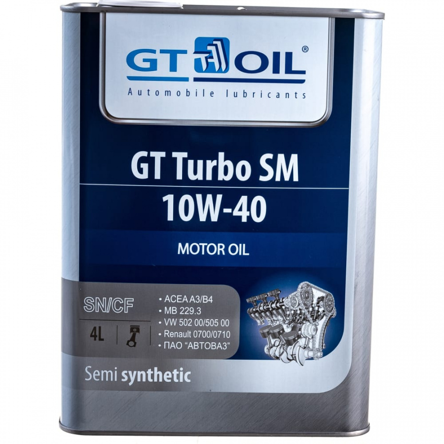 Масло GT OIL Turbo SM SAE 10W-40 API SMSN/CF