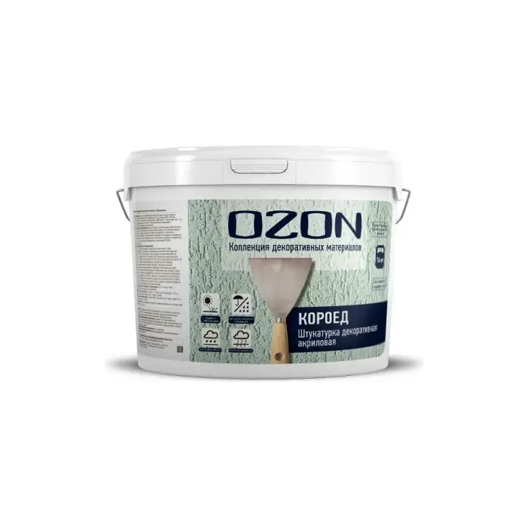 Декоративная полимерная штукатурка для фасада OZON КОРОЕД КД-16