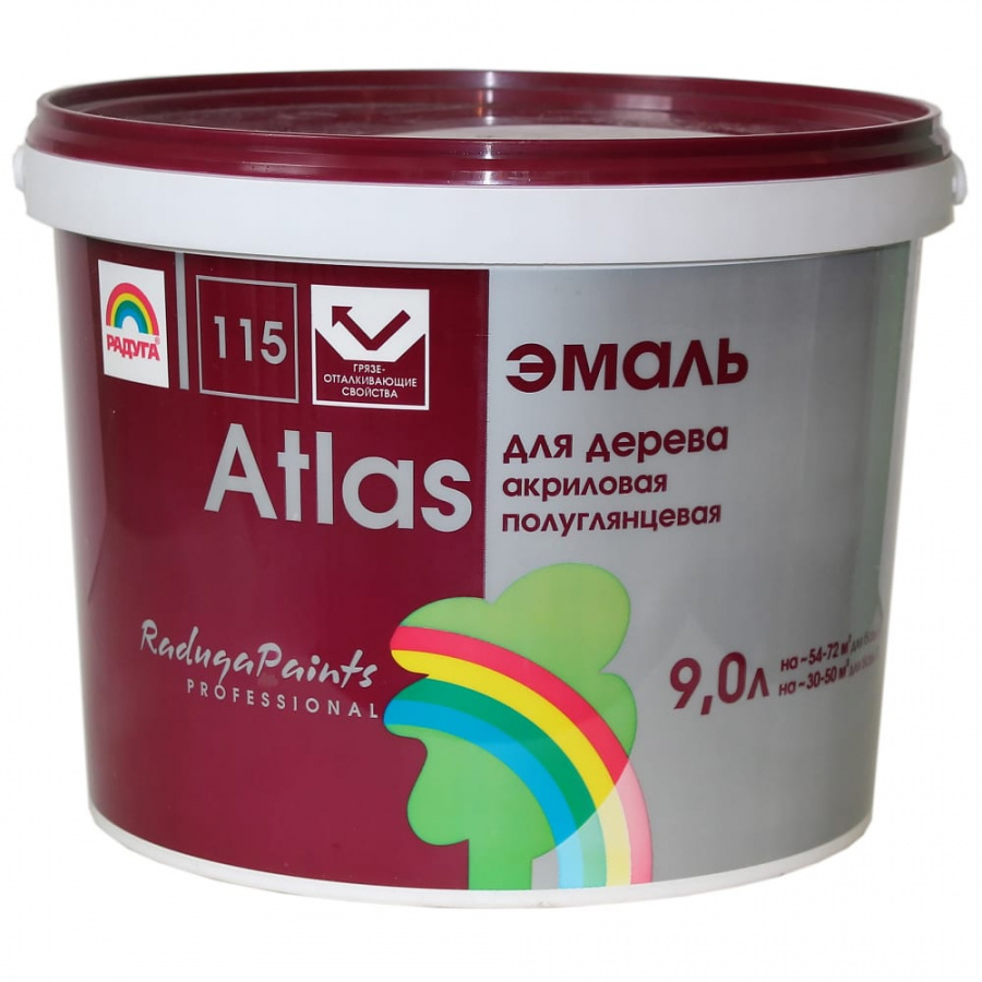 Эмаль для дерева под колеровку Радуга Атлас ВД-АК 115