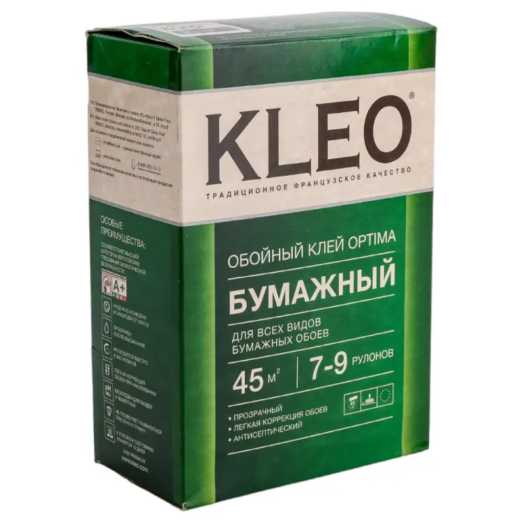 Сыпучий клей для любых бумажных обоев KLEO 011 OPTIMA 7-9P Сыпучий клей для любых бумажных обоев KLEO 011 OPTIMA 7-9P