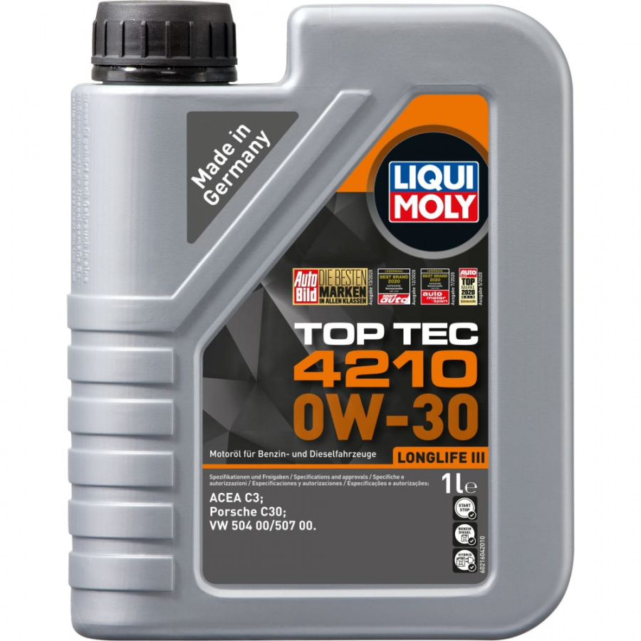 НС-синтетическое моторное масло LIQUI MOLY Top Tec 4210 0W-30 C3