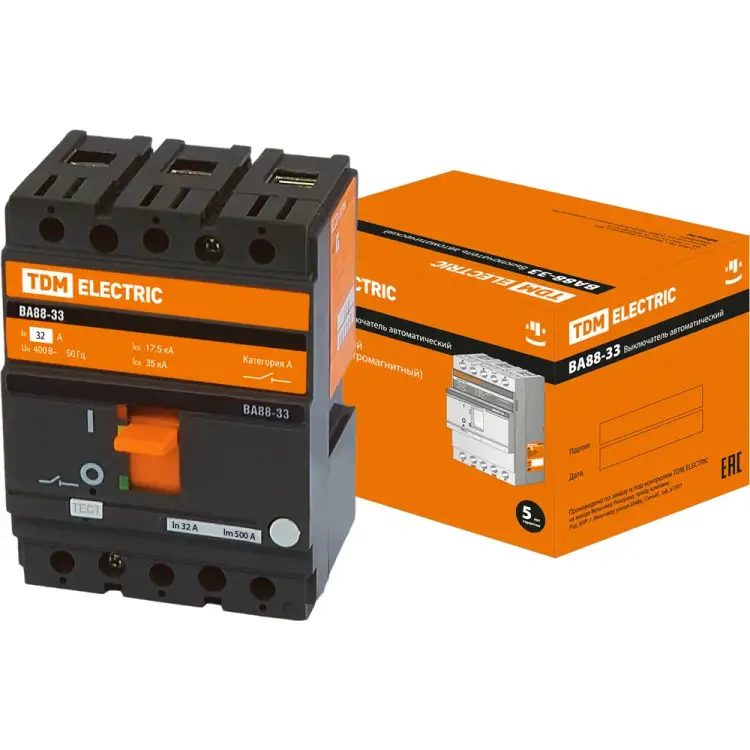 Автоматический выключатель TDM ELECTRIC ВА88-33 SQ0707-0027