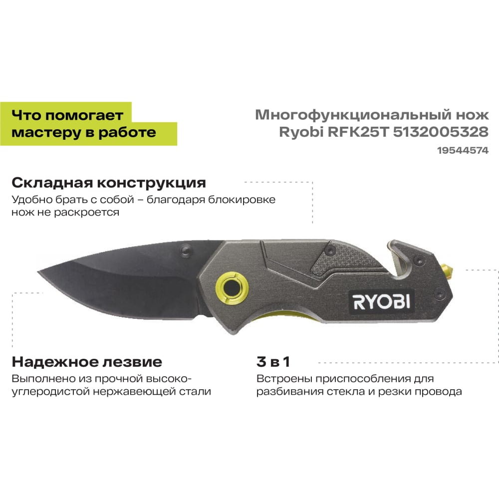 Многофункциональный нож Ryobi RFK25T