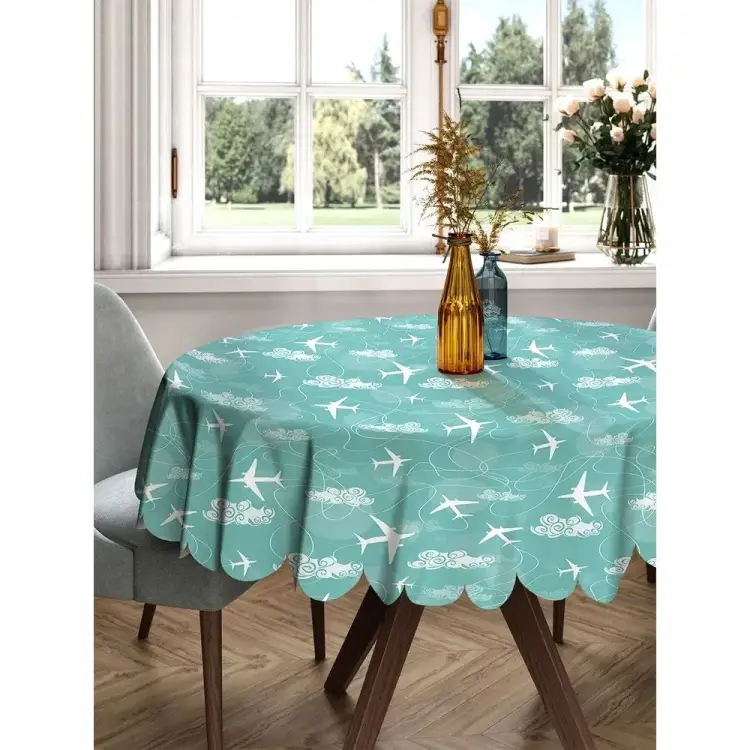 Круглая тканевая скатерть на стол JOYARTY rtcf01_53380_150x150