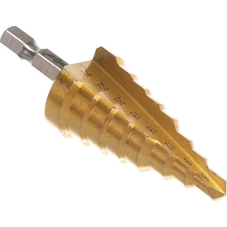 Ступенчатое сверло по металлу для отверстий 6,9,12,16,18,20,22,25 мм РемоКолор 35-5-025