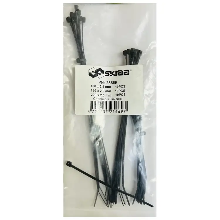 Набор нейлоновых хомутов SKRAB 25669