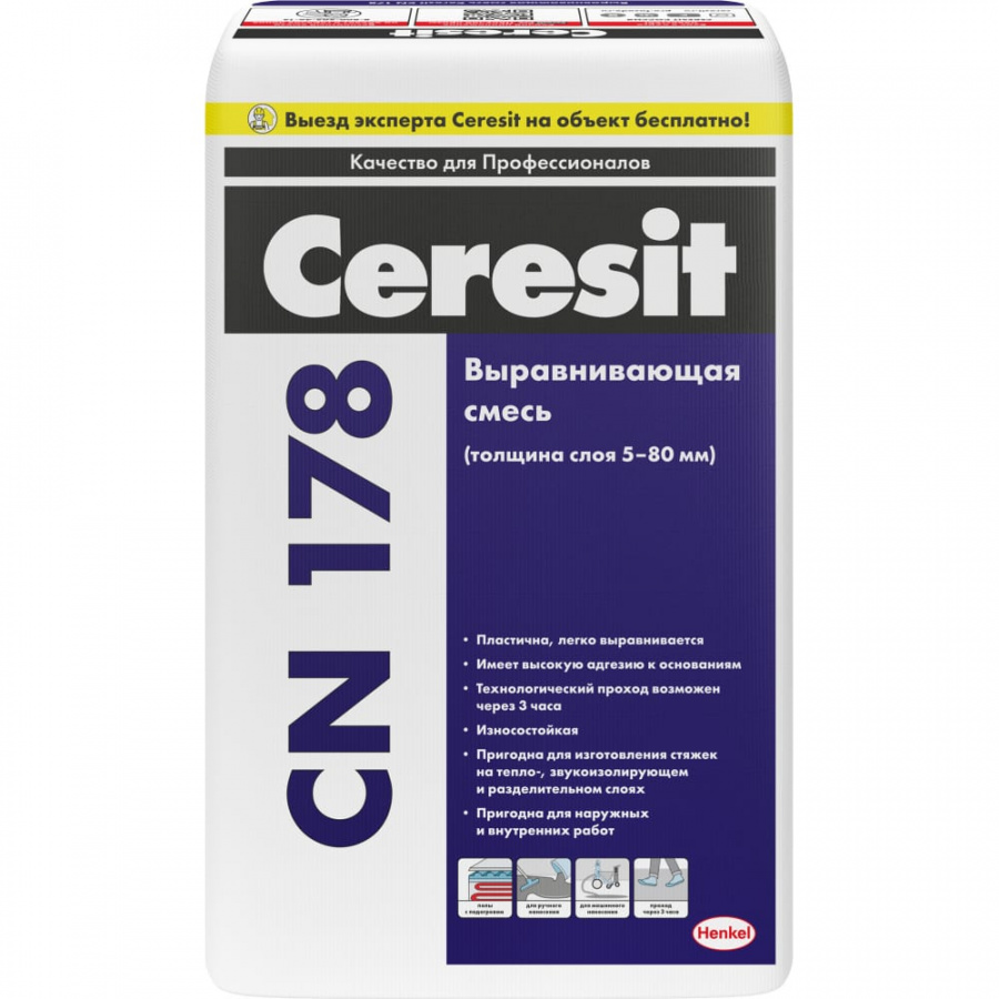 Легковыравнивающая смесь Ceresit CN 178/25