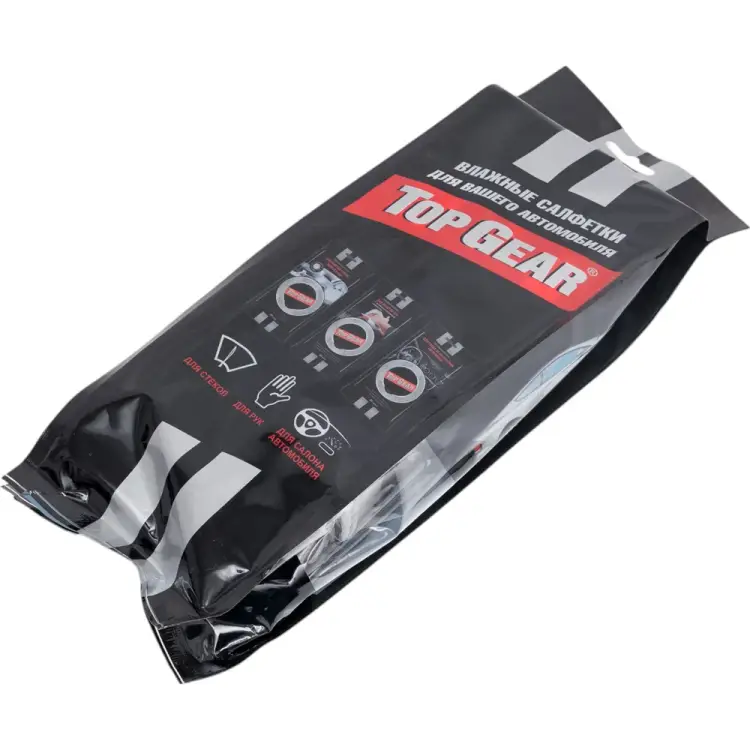 Влажные салфетки для стекол, для ухода за интерьером, для рук TOPGEAR TOP GEAR 48078