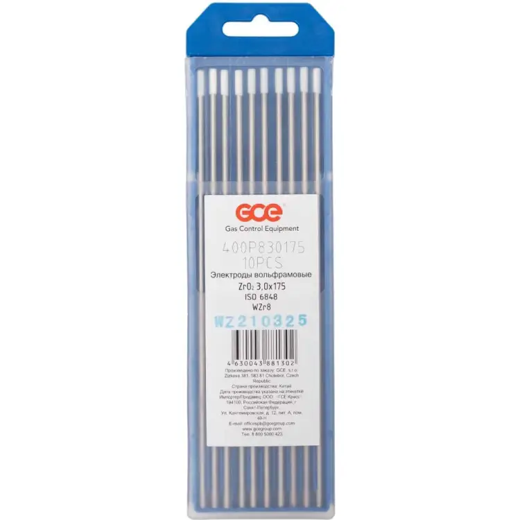 Вольфрамовый электрод GCE Wzr8 400P830175SB Вольфрамовый электрод GCE Wzr8 400P830175SB