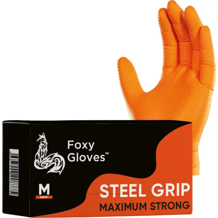 Нестерильные нитриловые перчатки Foxy STEEL GRIP 46311614775763 Нестерильные нитриловые перчатки Foxy STEEL GRIP 46311614775763